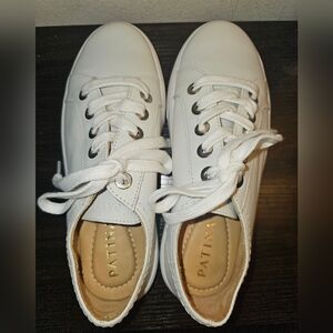Patina White Leather Sneakers